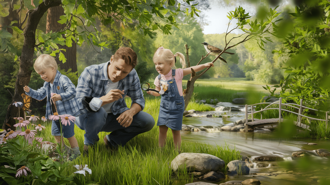 Comment papa part à la découverte de la nature ?