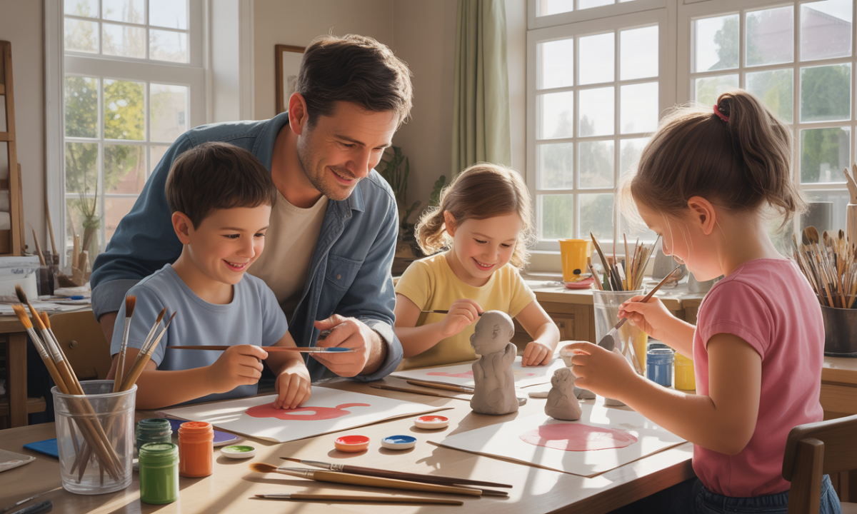Comment papa peut-il encourager la crĂ©ativitĂ© de ses enfants Ă travers les ateliers d’art ? dĂ©couvrez comment papa peut stimuler la crĂ©ativitĂ© de ses enfants grâce aux ateliers d'art, en favorisant l'expression artistique et le dĂ©veloppement de leur imagination.