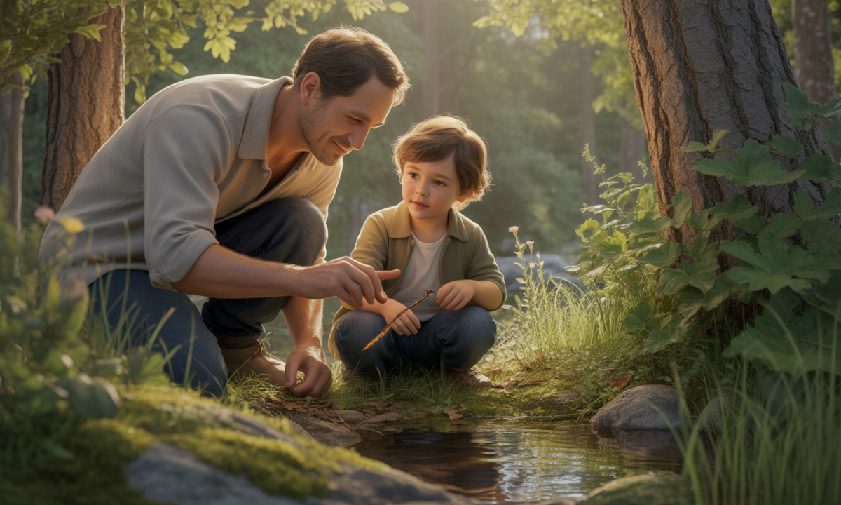 découvrez comment papa peut apprendre des leçons précieuses en se connectant avec la nature et en partageant des expériences en plein air.